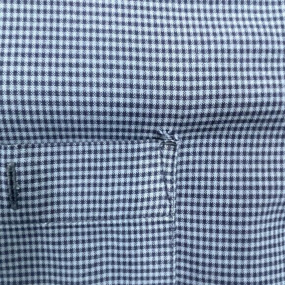 Eddie Bauer Blue HoundsTooth Long Sleeve Shirts Men's Long Large Some Defects - Picture 5 of 9